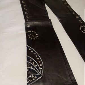 Christian Dior Black leather pants